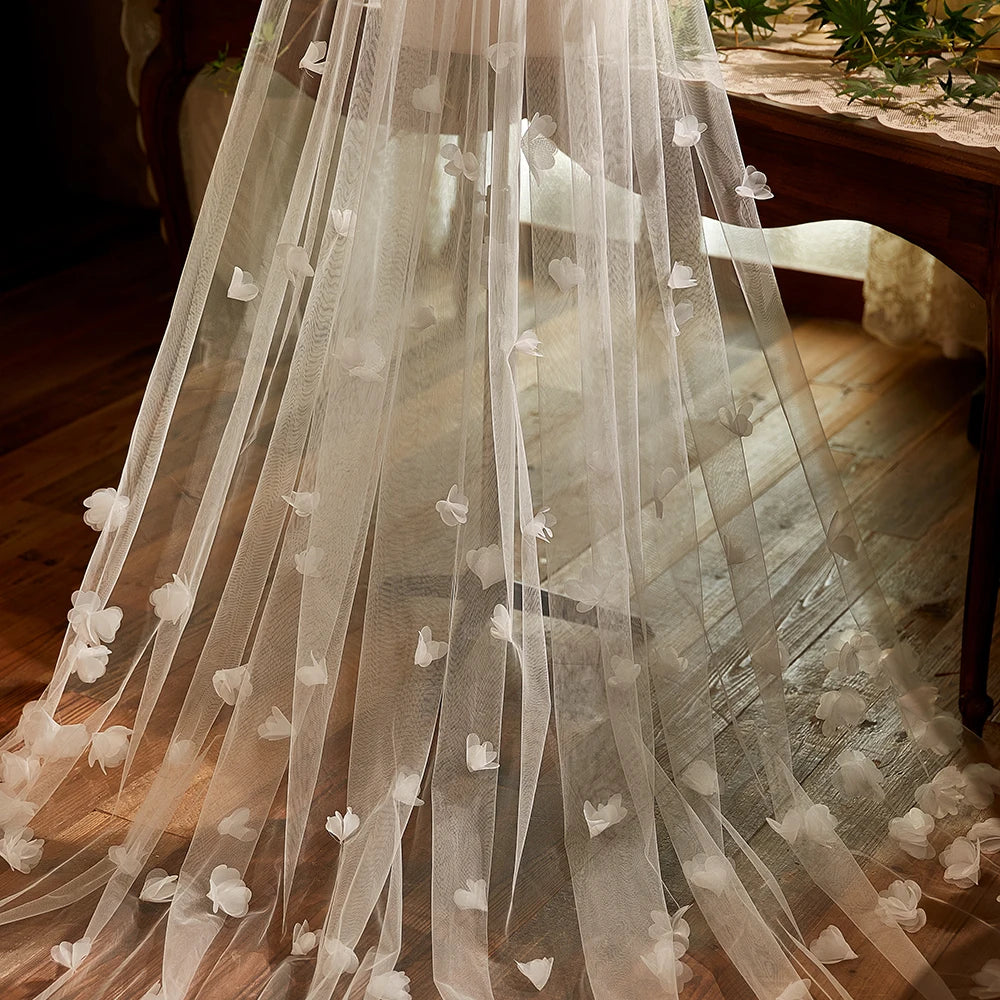 Cathedral 3D Floral Bridal Veil