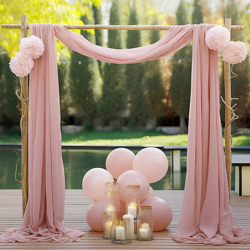 Sheer Chiffon Wedding Arch Draping Backdrop Fabric