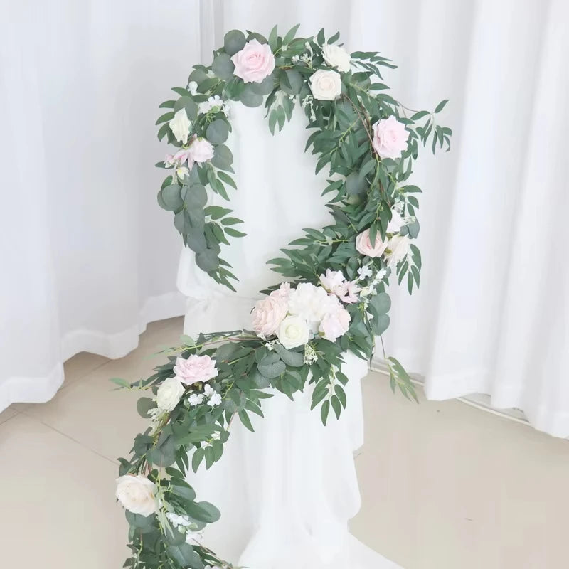 Long Eucalyptus Garland Wedding Table Centerpiece