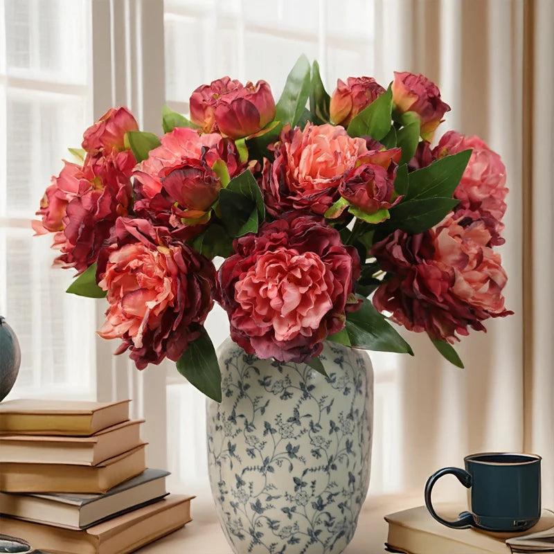 19in Artificial Peony Flower Stem