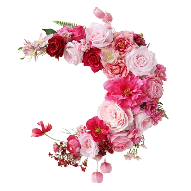 Moon Floral Wall Hanging Wreath