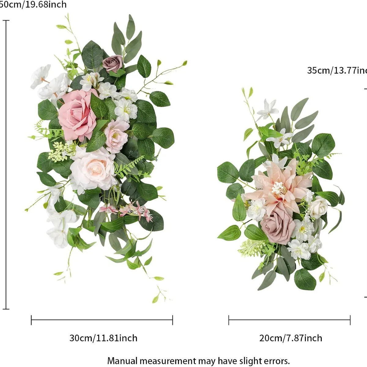 Romantic Floral Sign Swag Set – Artificial Wedding & Event Flowers