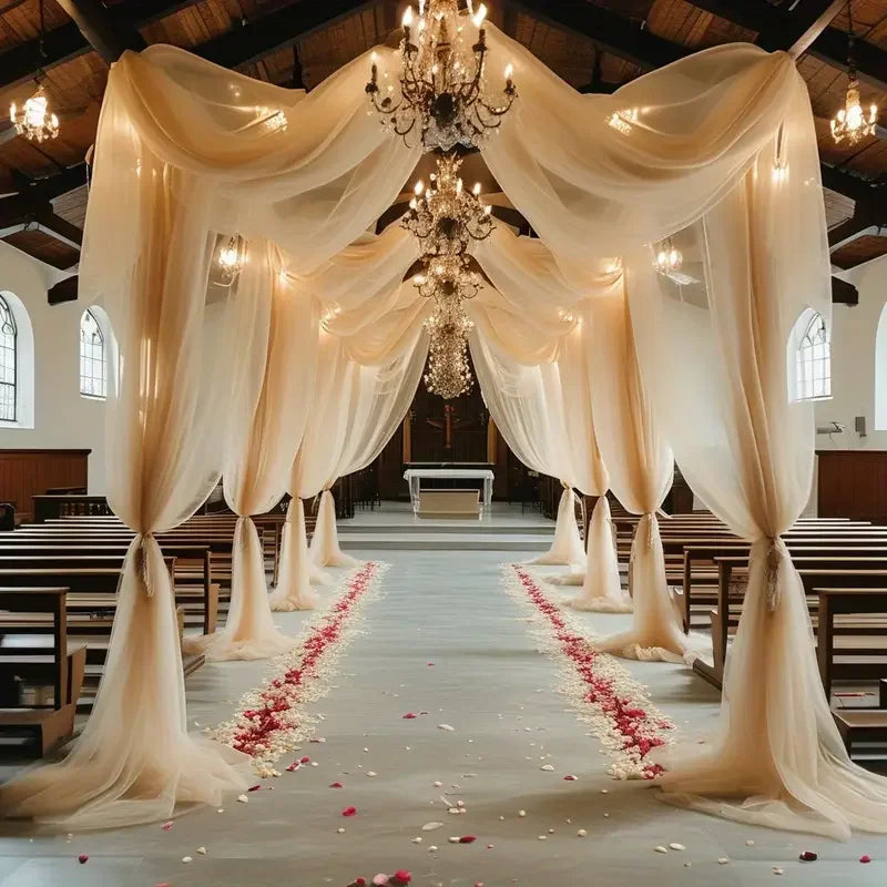 Soft Mesh Tulle Fabric for Event Decoration