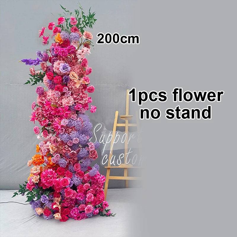 Rose Flower Row Wedding Table Runner Decoration