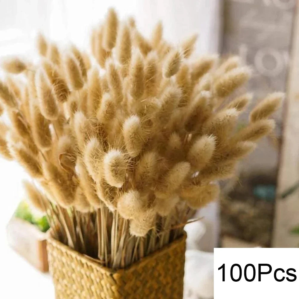 105pcs Natural Dried Flowers Pampas Floral Bouquet Boho Country Home D