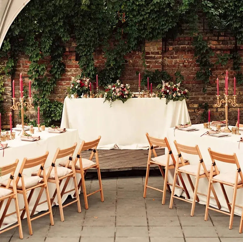 Elegant Satin Tablecloth Rectangle Wedding Table Cover