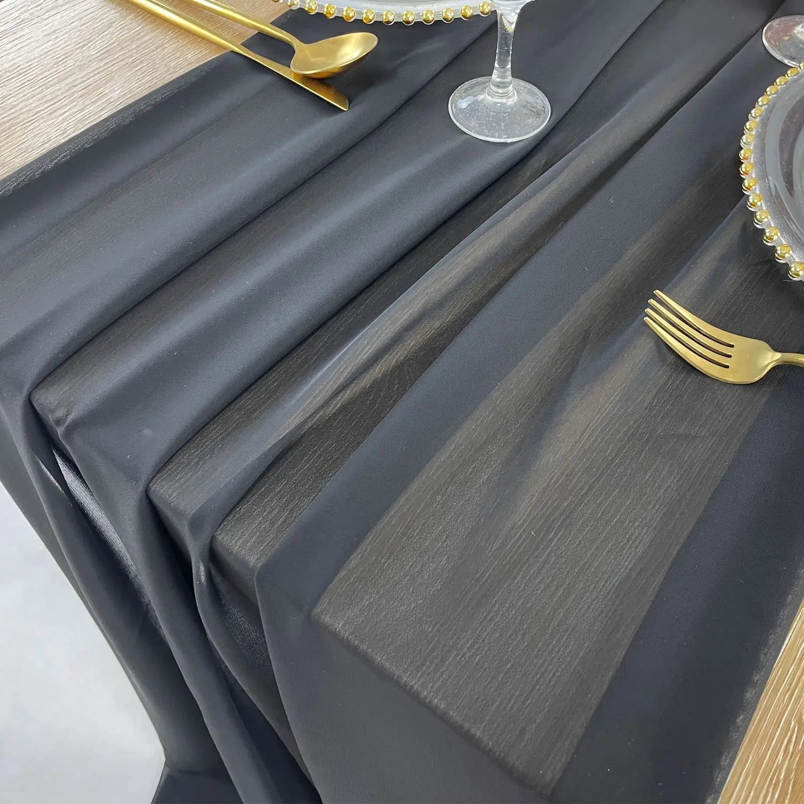 Soft Chiffon Table Runner Elegant Party Decor