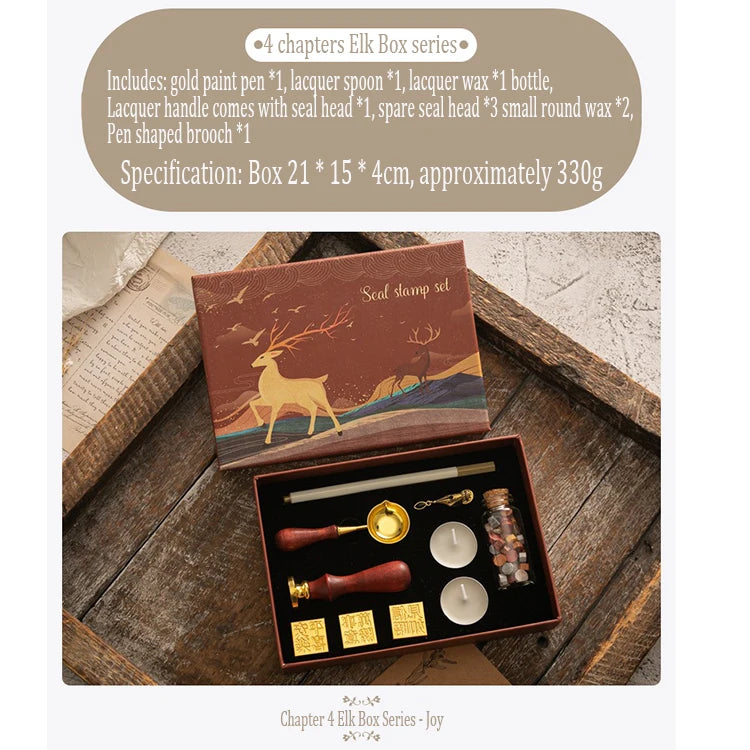 Vintage Wax Seal Stamp Kit With Sealing Wax