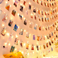 Rustic Wedding Decoration Photo Clip Fairy String Light Birthday Party Decor Kids Gifts Wedding Bride To Be Party Supplies