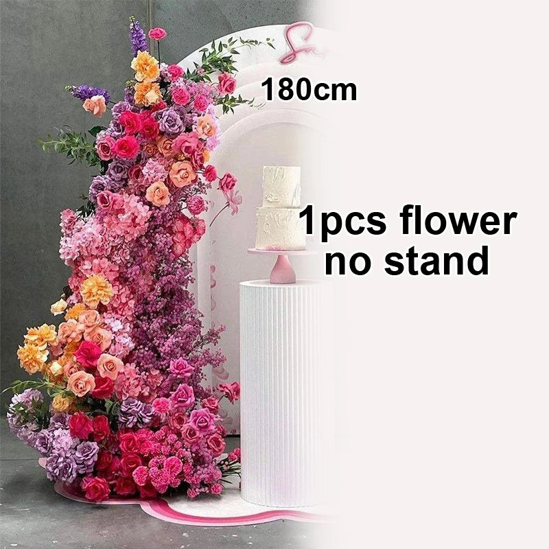 Rose Flower Row Wedding Table Runner Decoration