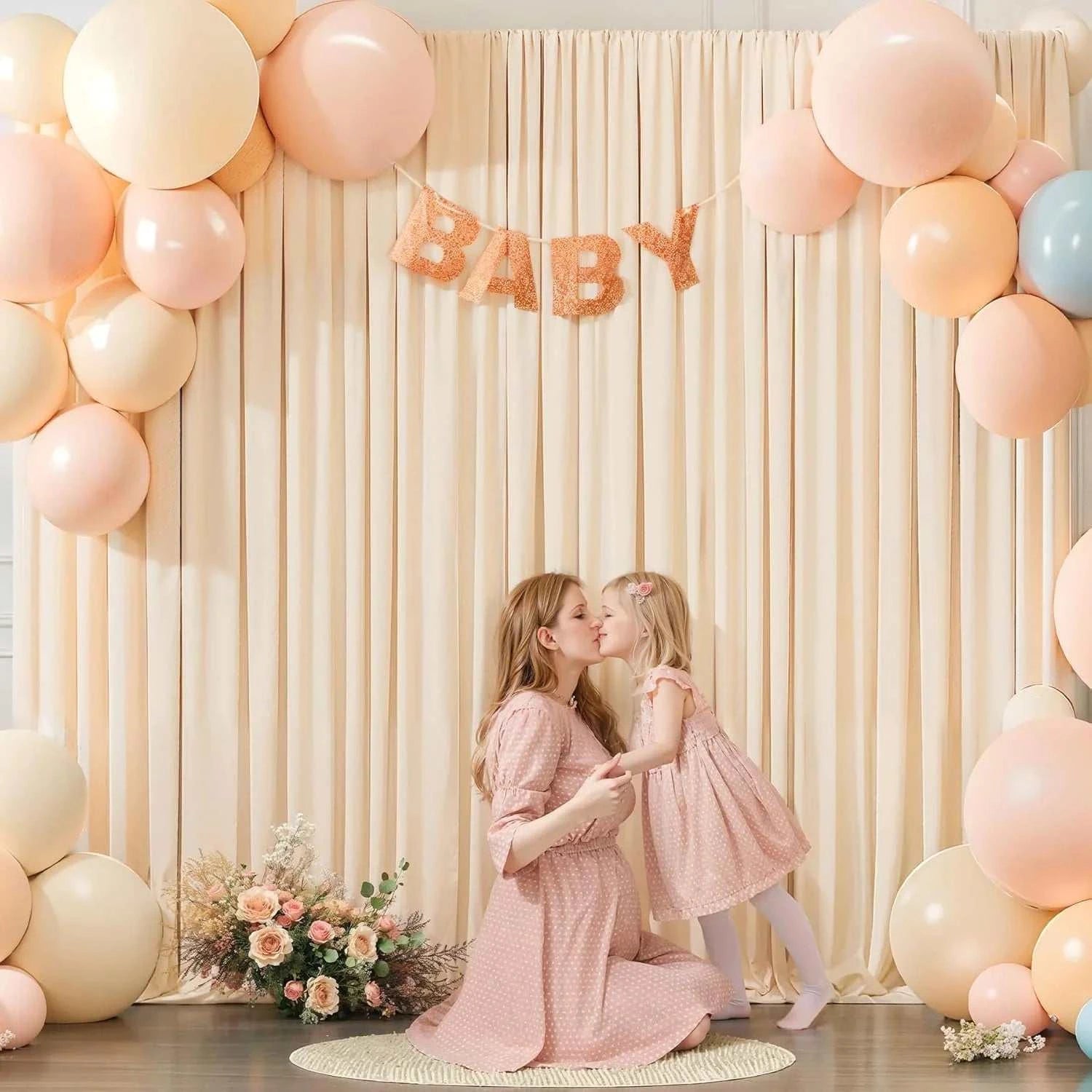 5FTx20FT Backdrop Ceiling Drapes Wrinkle Free Tent Draping Curtains fo