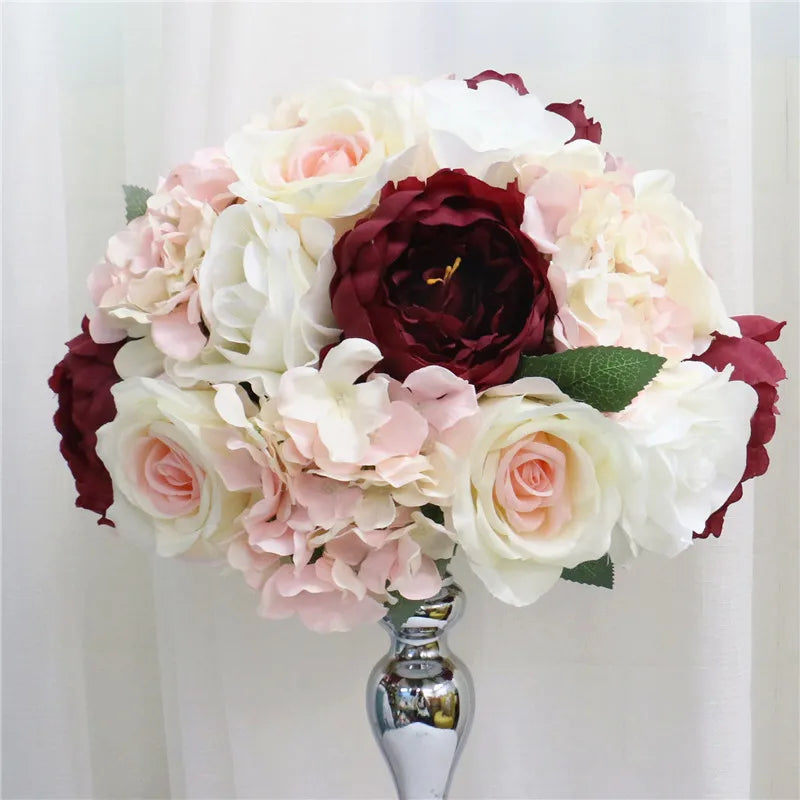 Silk Floral Ball Centerpieces — 35cm, 45cm & 50cm, Multiple Colors and Designs