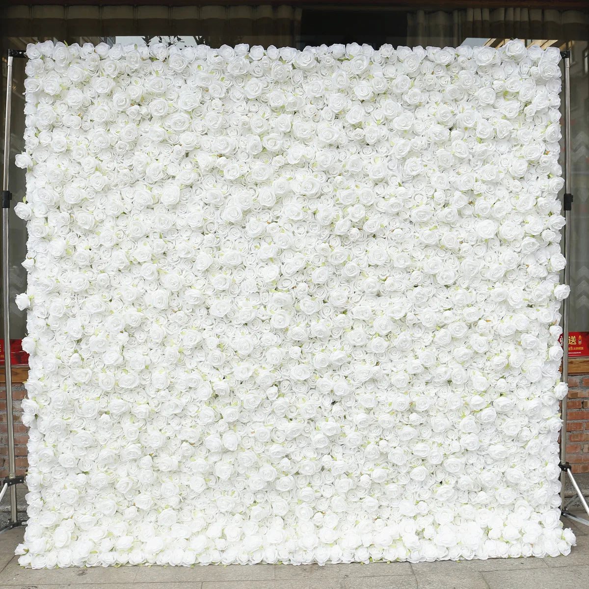 Pink Cloth Flower Wall Rose Hydrangea Backdrop