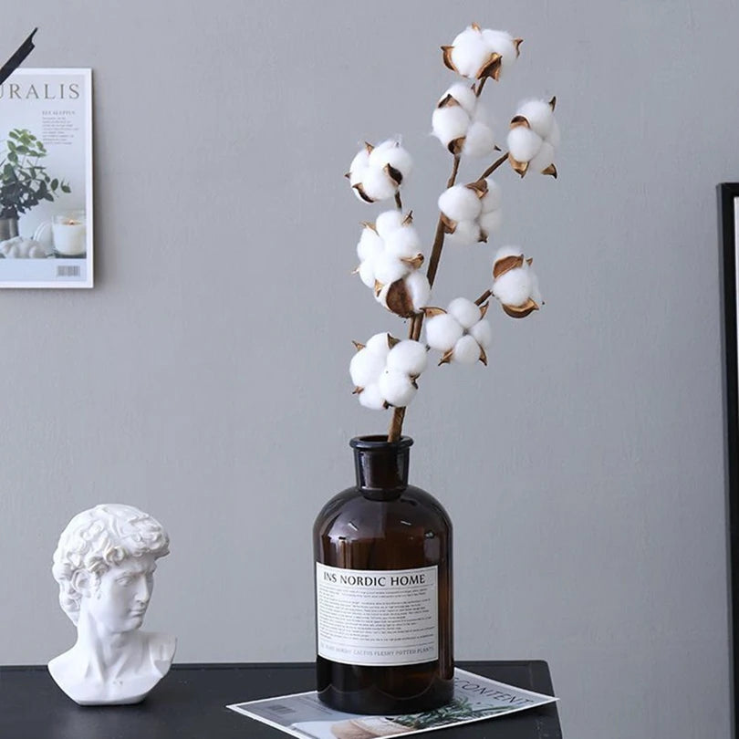 Cotton Flower Decorative Branch
