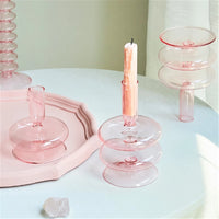 Pink Wedding Table Centerpieces Candle Holder Wedding Decoration Flower Vase Home Decoration Accessories Vases Room Decor