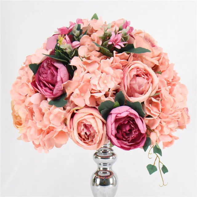 Silk Floral Ball Centerpieces — 35cm, 45cm & 50cm, Multiple Colors and Designs