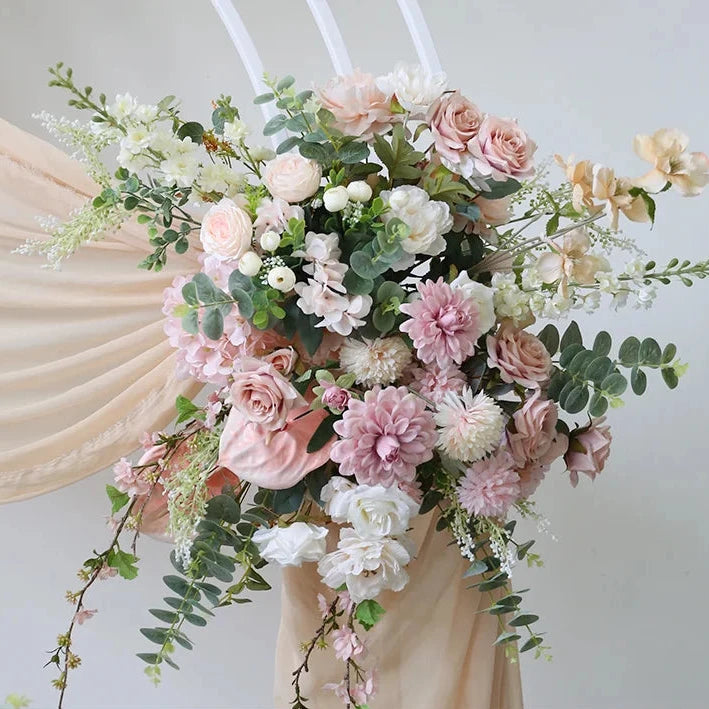 Vintage Pink Floral Arrangement for Wedding and Home Décor