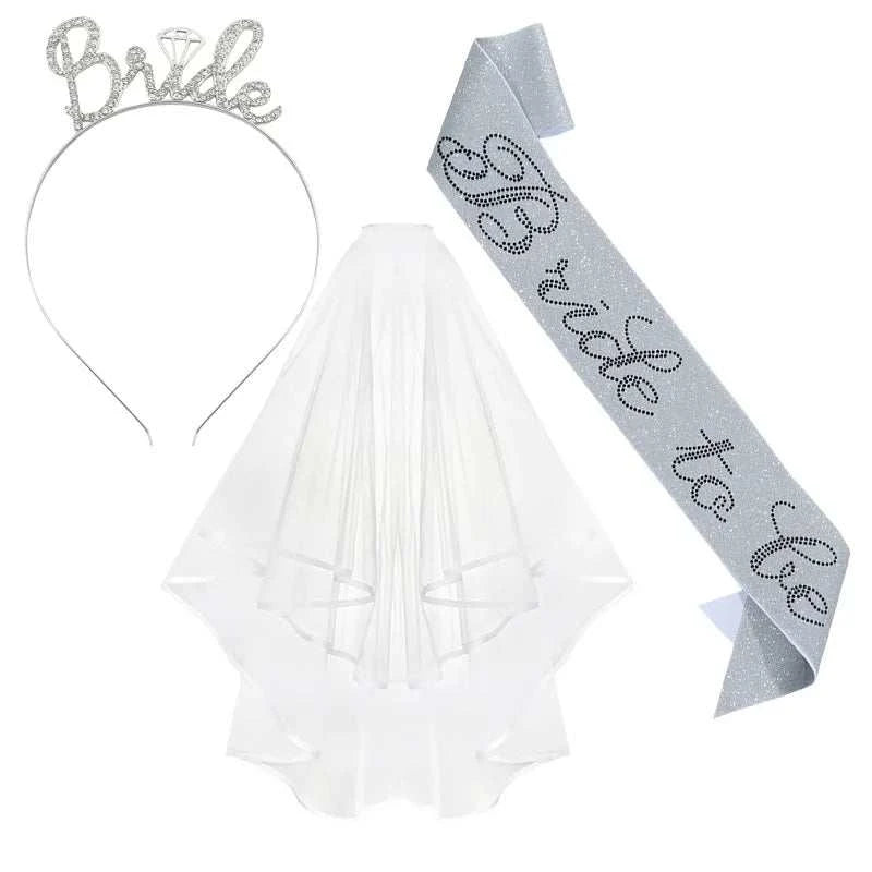 3pcs Wedding Engagement Party Bridal Shower Decorations Supplies Bride