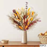105pcs Natural Dried Flowers Pampas Floral Bouquet Boho Country Home D