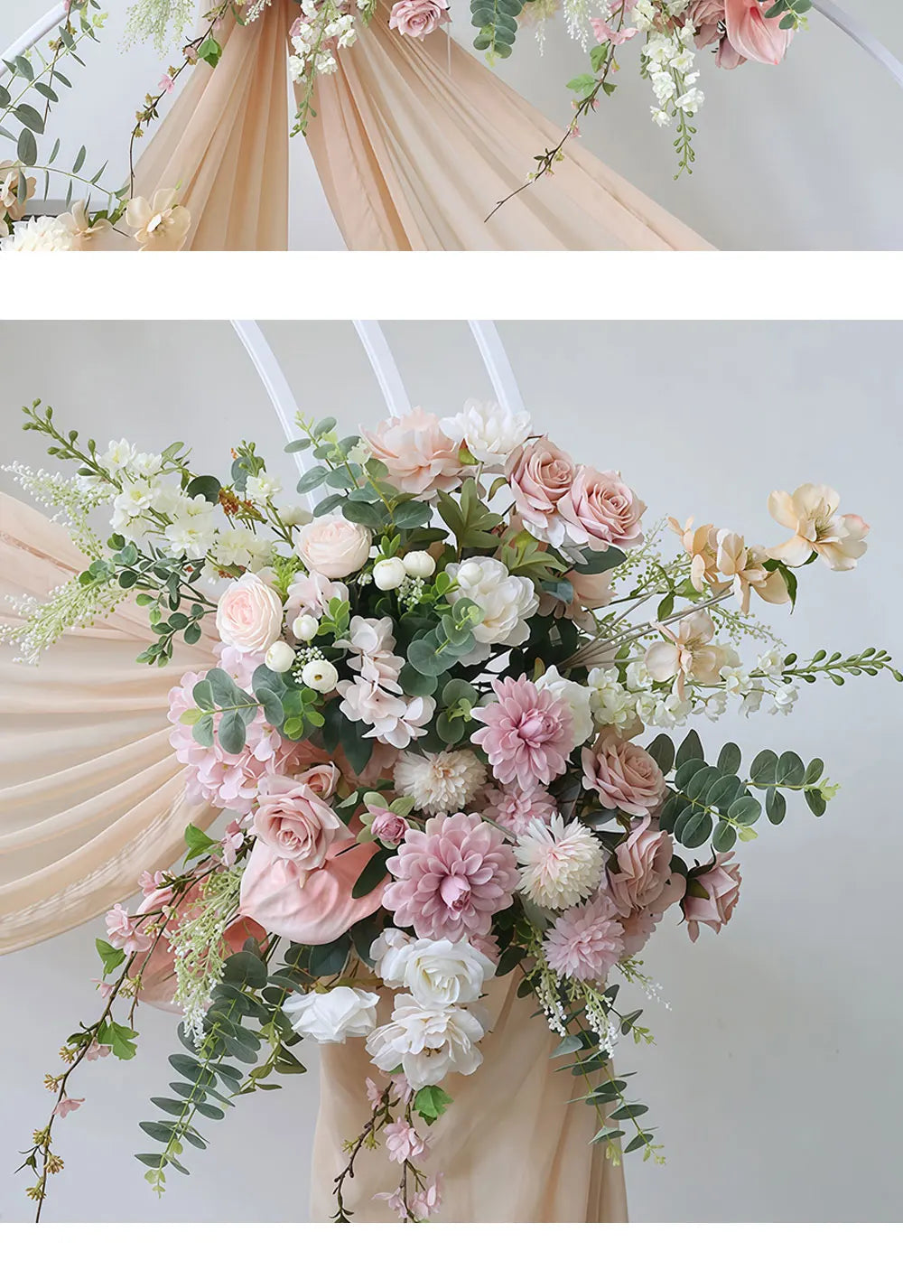 Romantic Pastel Floral Arrangement Set