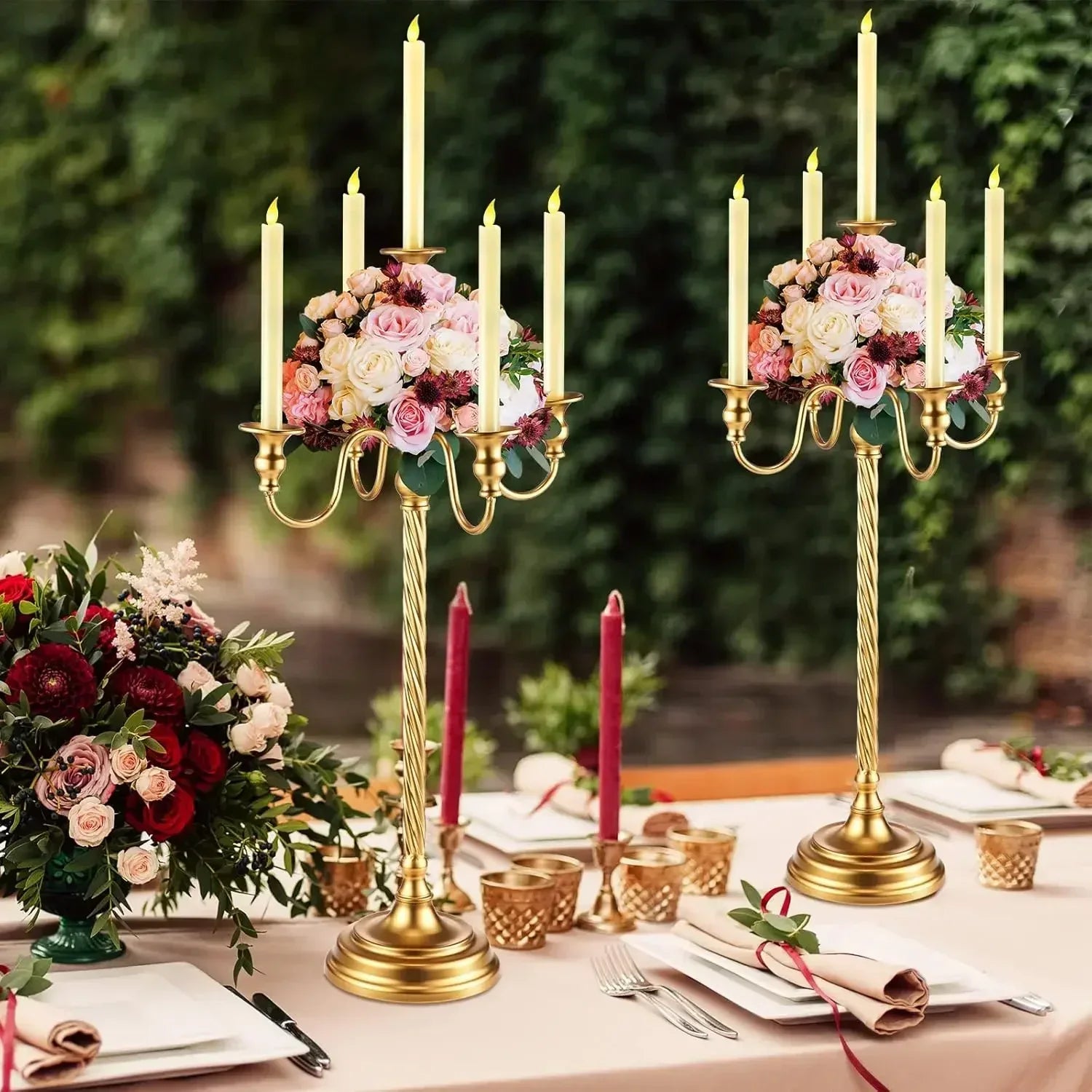 6 Piece Gold Candelabra Set