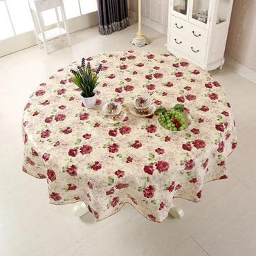 Table Cloth  Waterproof   Oil Round cloth Flower PVC cloth Home Kitchen Dining