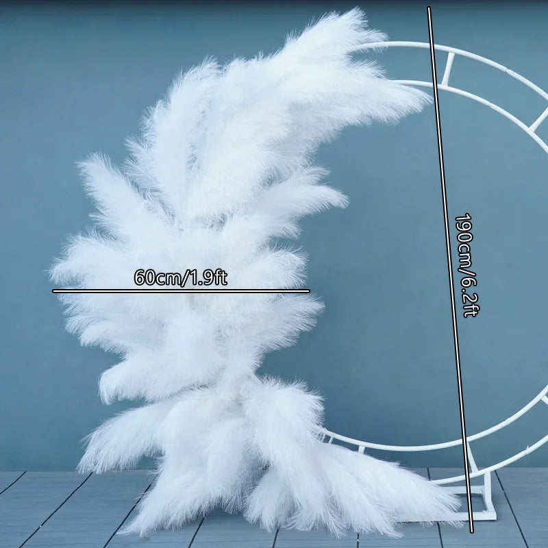 White Pampas Rose Wedding Arrangement