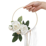 Ivory Pink Bridesmaid Flower Basket