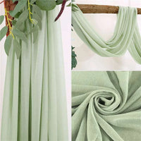 Wedding Arch Drape Roof Ceiling Decor Sheer Chiffon Tulle Curtain Drap