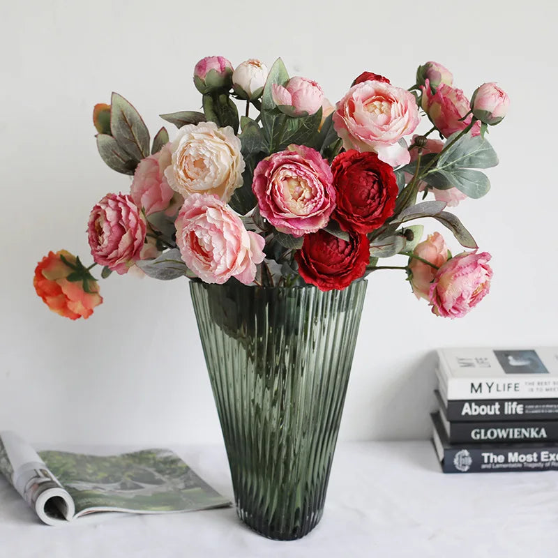 3 Head Artificial Peony Flowers