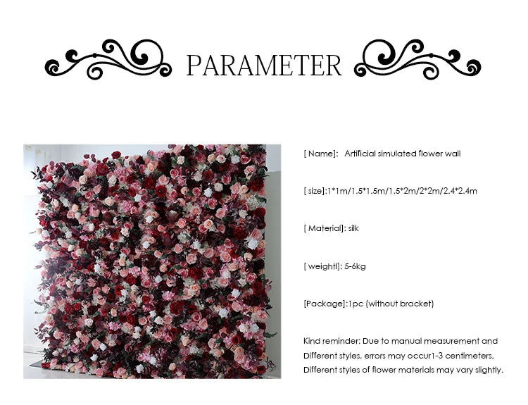 Luxury Rose Floral Wall Backdrop Event Decor