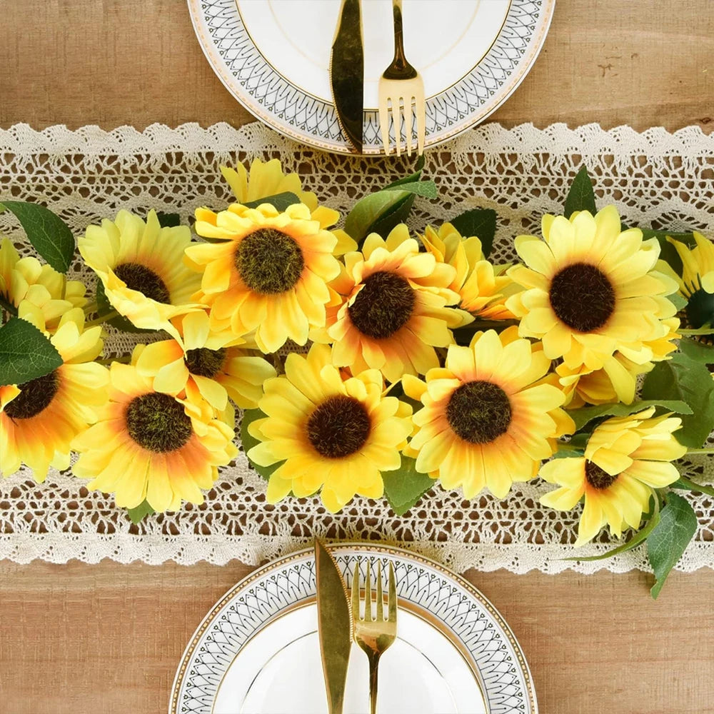 Sunflower Garland Vine Wedding Party Decoration