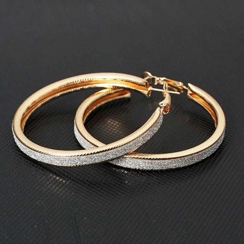 Big Hoop Earrings For Women Men Luxury Brincos Jewelry Gold Round Larg