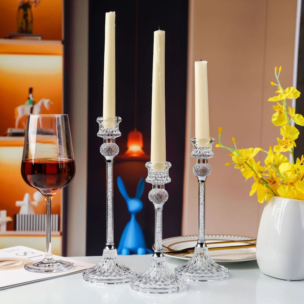 Crystal Candle Holder Set