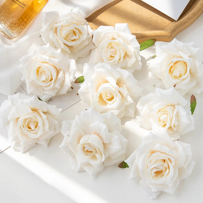 Silk Rose Heads