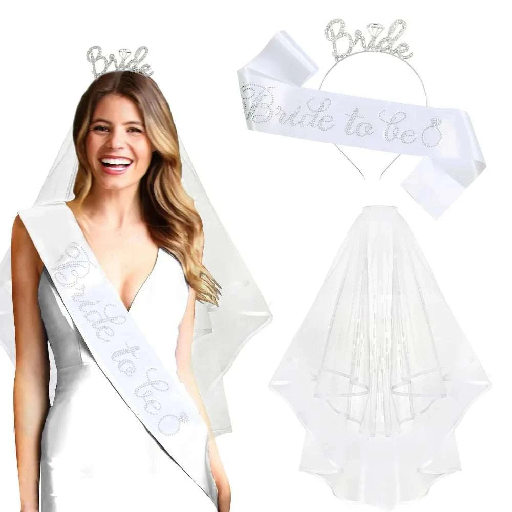 3pcs Wedding Engagement Party Bridal Shower Decorations Supplies Bride