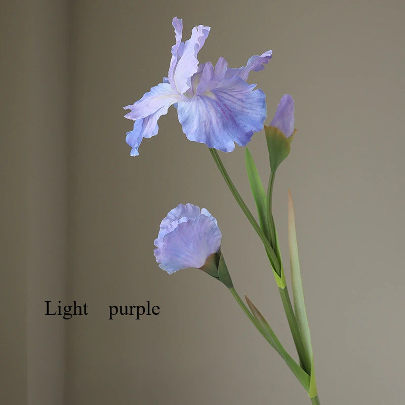 Blue Purple Iris Floral Branch
