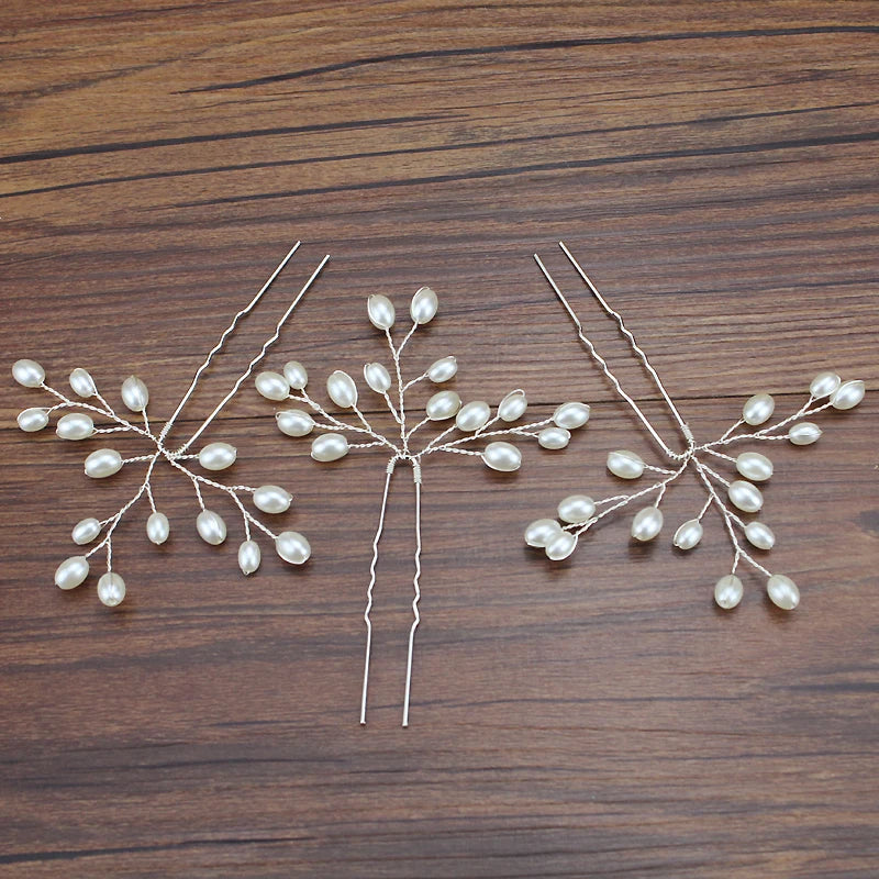 Delicate Pearl Bridal Hair Pins – Gold & Silver Wedding Hair Accessories