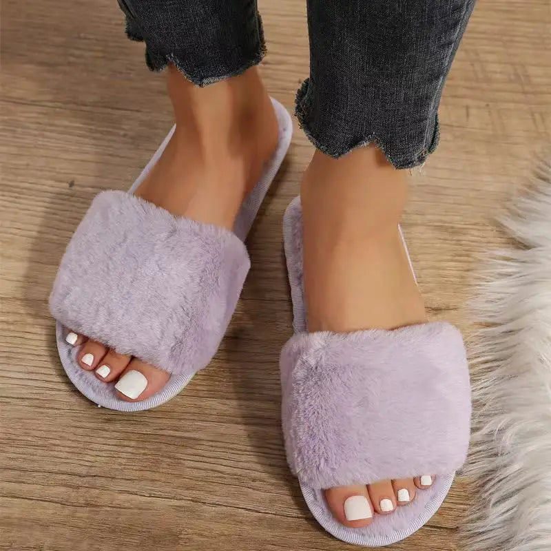 Personalized Fluffy Slippers For the Wedding Party