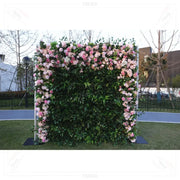 Pink Rose Flower Wall Panel Wedding Backdrop