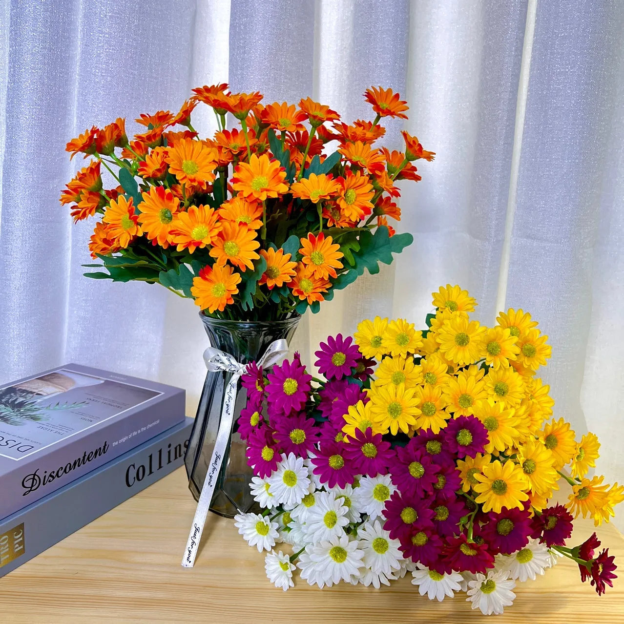 21 Heads Of Sunflowers Small Daisies Bouquets Of Chamomile Wedding Dec