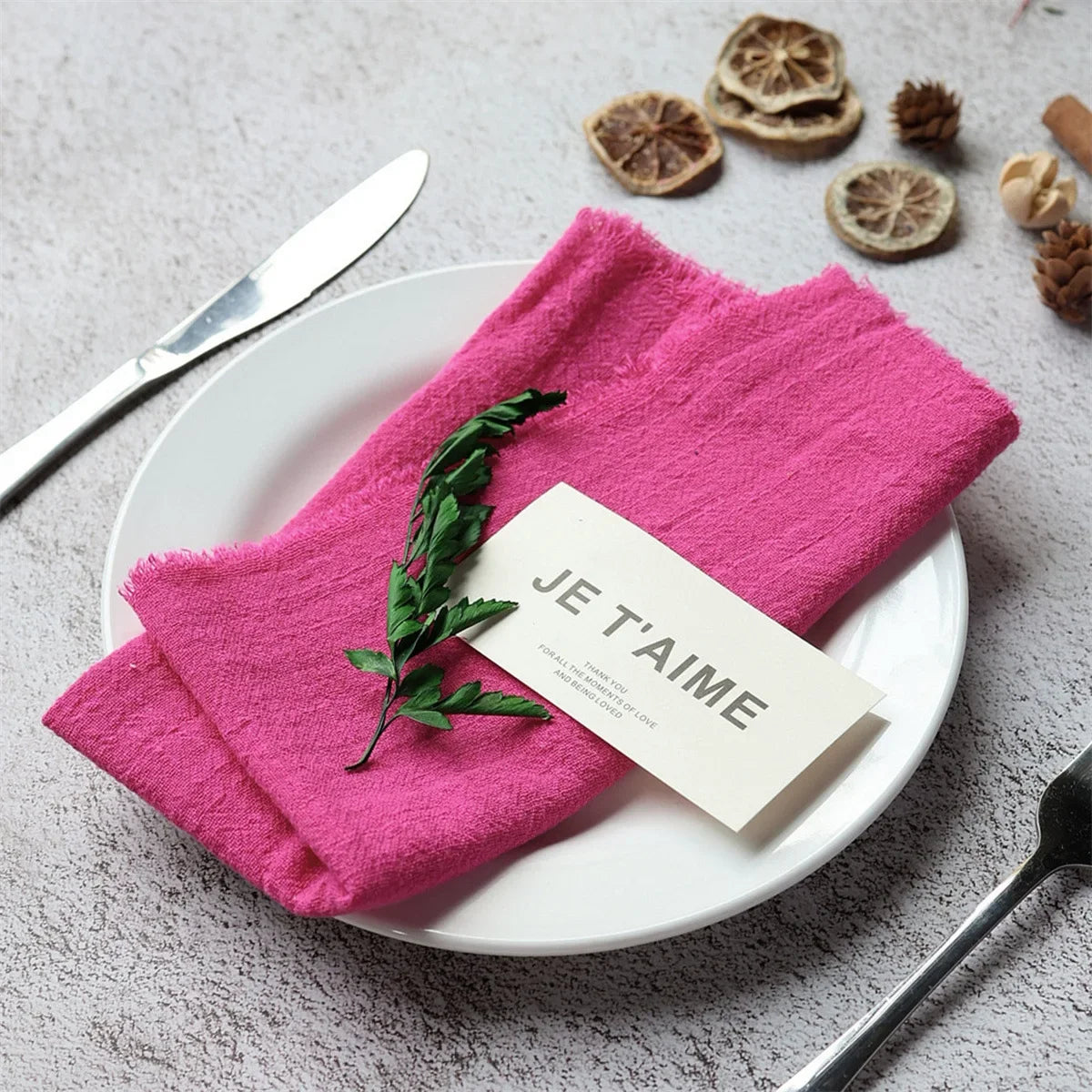 10PCS Napkins 32x32CM Cotton Cloth Gauze Retro Rustic Kitchen Tea Towe