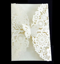 25/50piece Festival Party Invitation Letter Laser Hollow European Invi