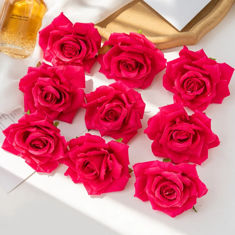 Silk Rose Heads