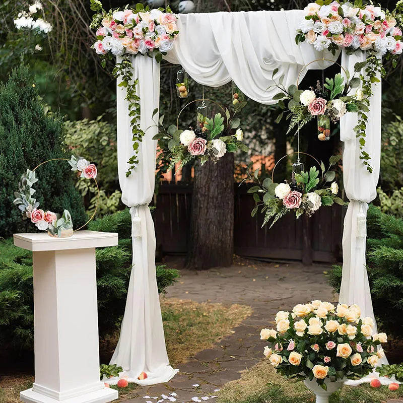 Sheer Chiffon Wedding Arch Draping Backdrop Fabric