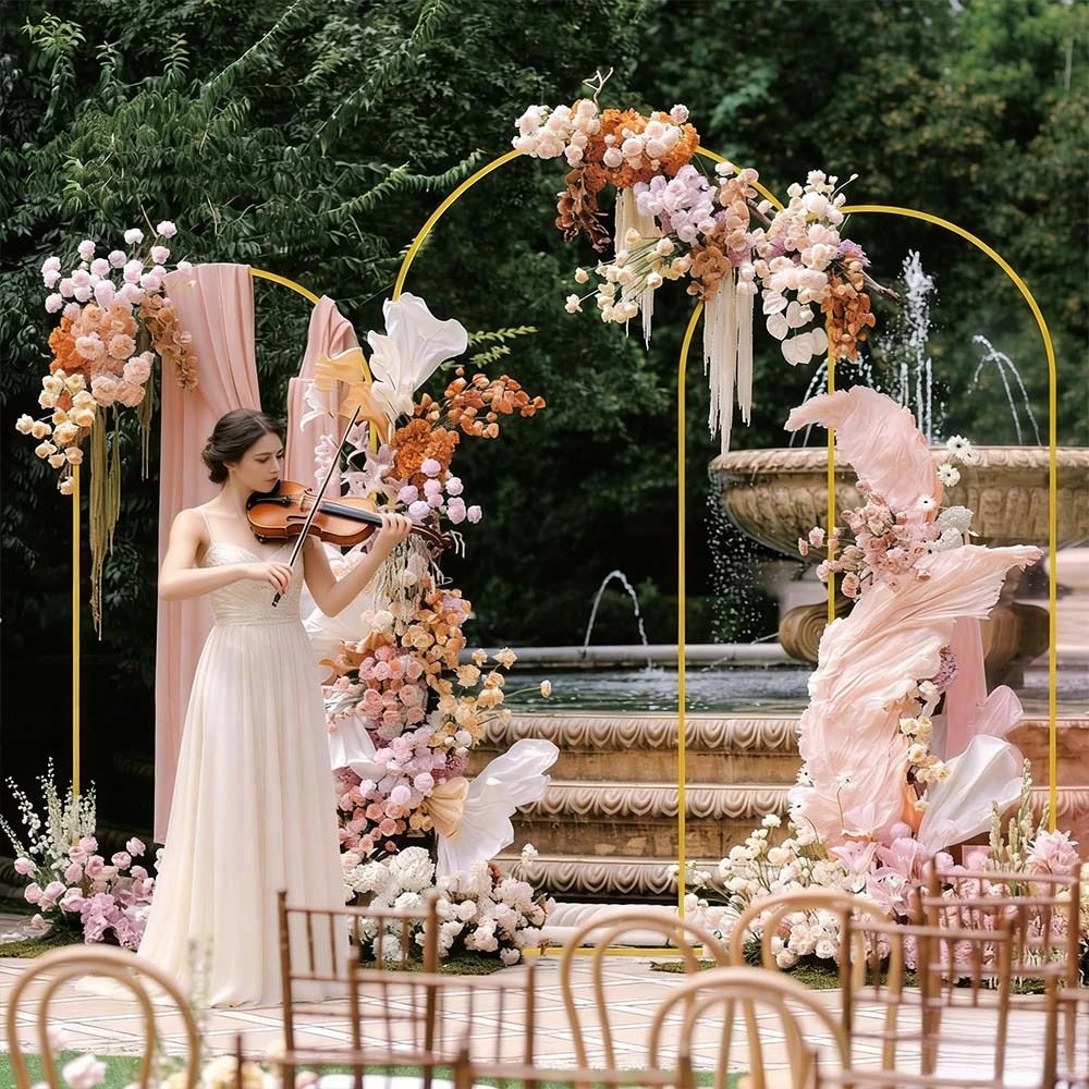 Gold Wedding Arch Stand Event Backdrop Frame