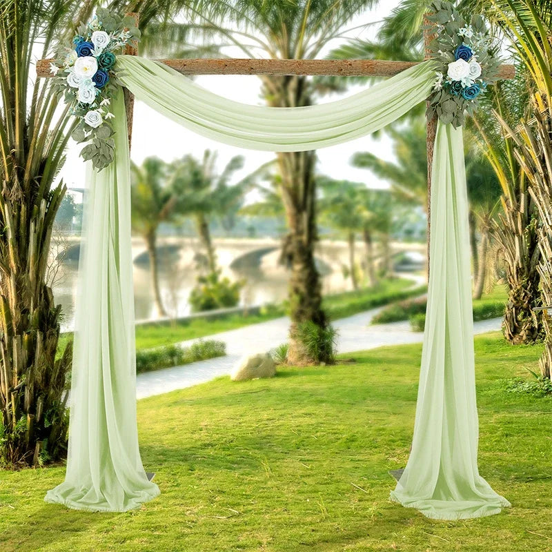 Sheer Chiffon Wedding Arch Draping Backdrop Fabric