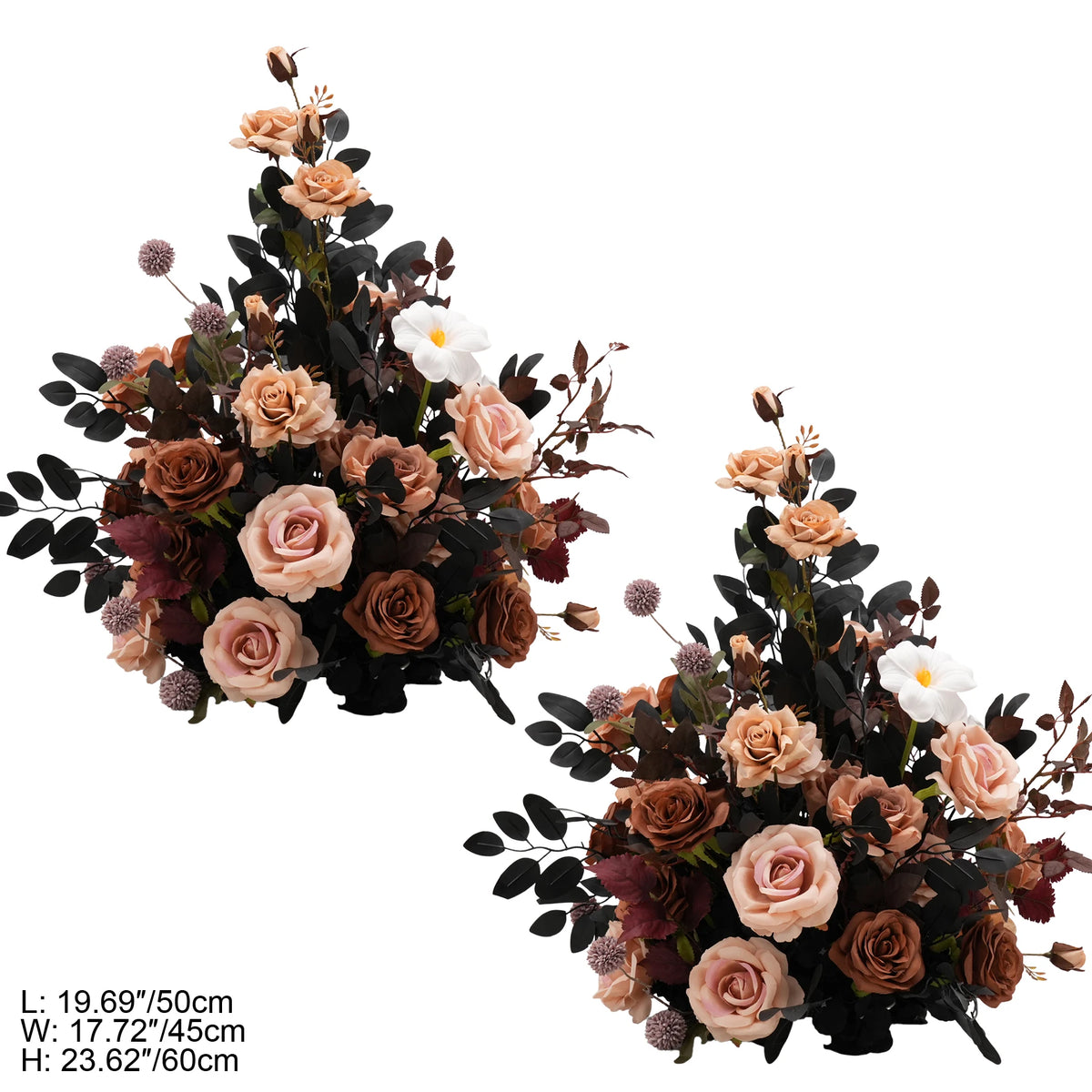 Mocha & Blush Rose Artificial Floral Arrangement