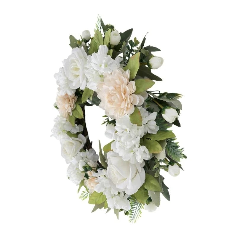 Handmade Silk Rose Door Wreath