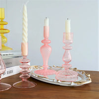 Pink Wedding Table Centerpieces Candle Holder Wedding Decoration Flower Vase Home Decoration Accessories Vases Room Decor